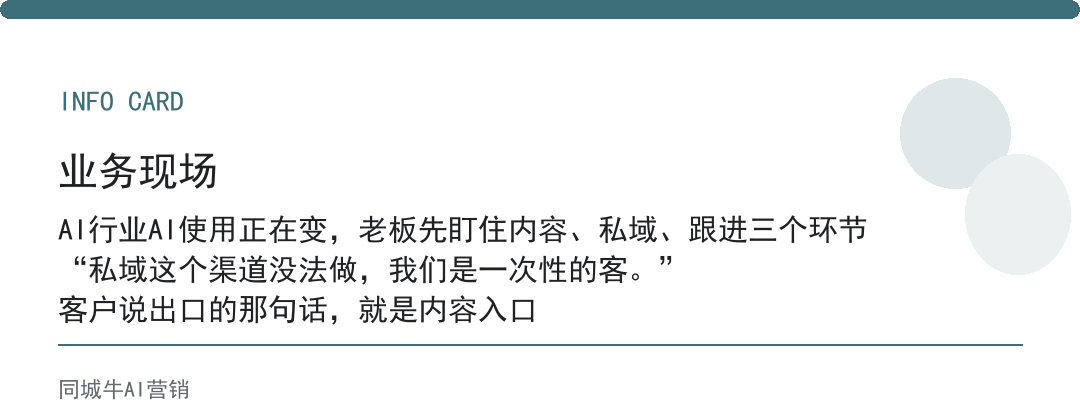 AI行业AI使用正在变,老板先盯住内容、私域、跟进三个环节