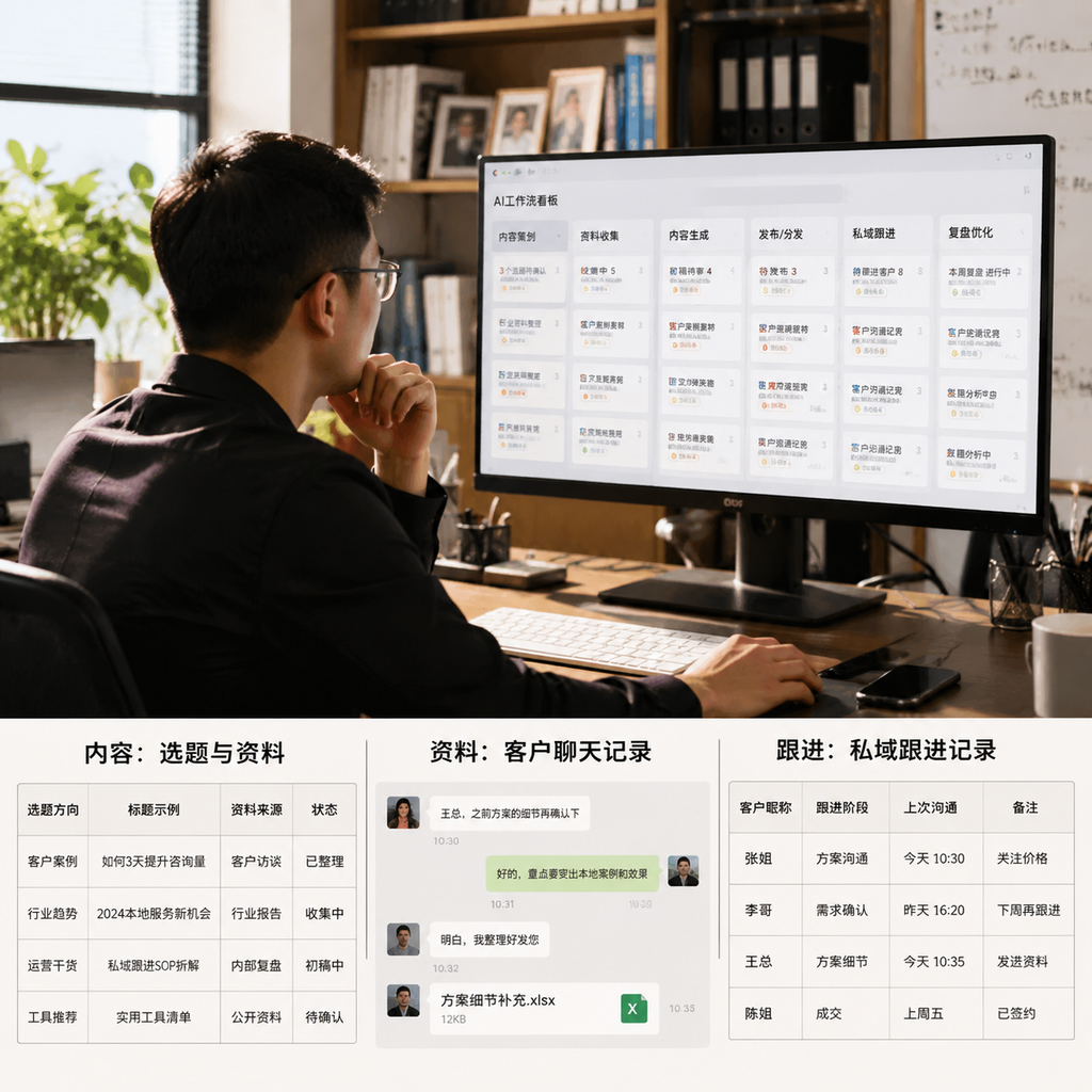 AI DeepSeek适合老板做什么?先从内容、资料、跟进三件事试