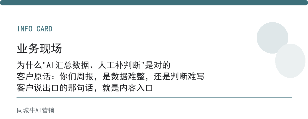 AI办公桌面做周报，先让AI汇总本周数据再人工补充判断