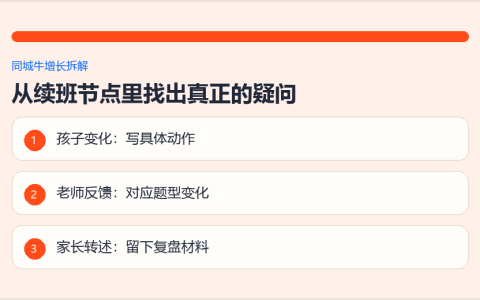 教育早教课怎么续班：别等家长问效果，先把阶段变化说出来