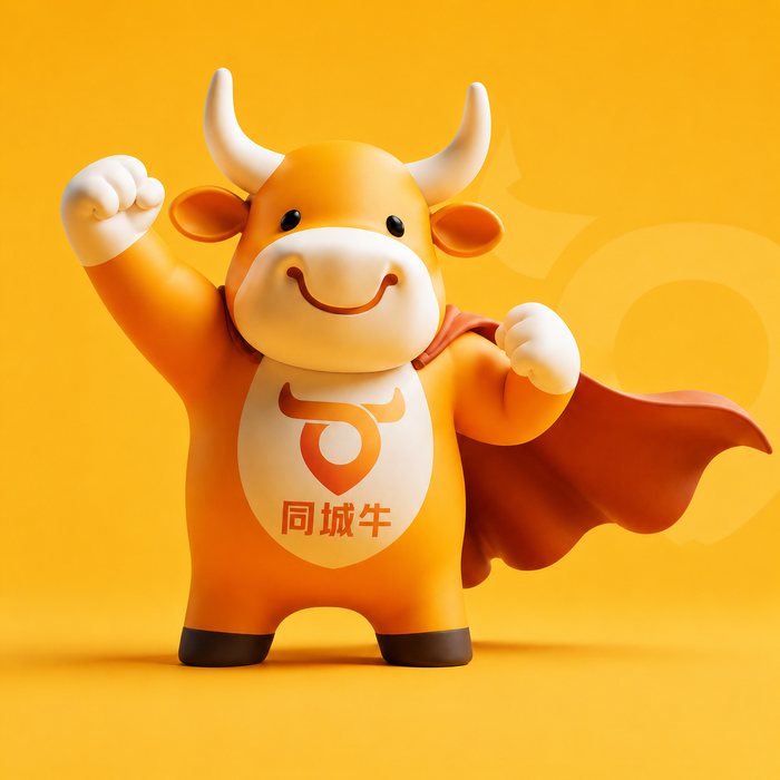 同城牛品牌IP形象牛大力