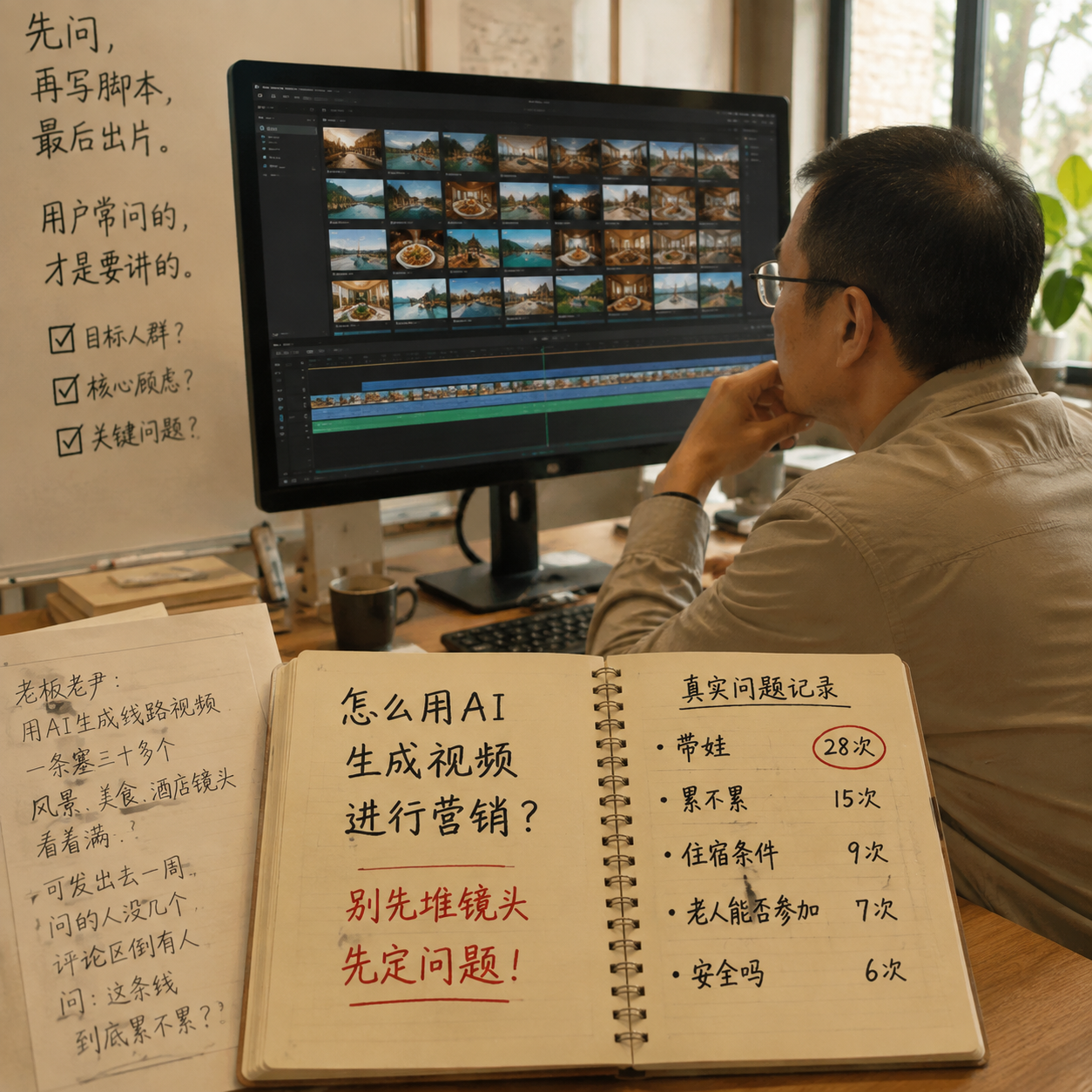 怎么用ai生成视频进行营销，别先堆镜头，先定问题